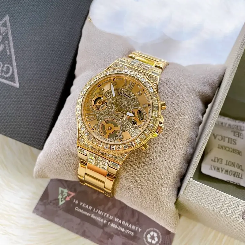 Guess Moonlight Multifunction Gold-tone Ladies Watch- GW0320L2